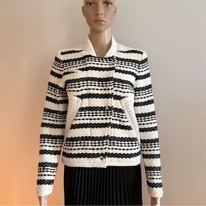 IRO Black and White Textured Blazer
